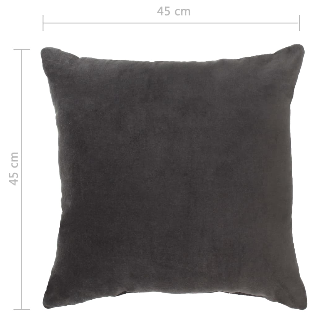 Cushions Cotton Velvet 2 Pcs 45X45 Cm