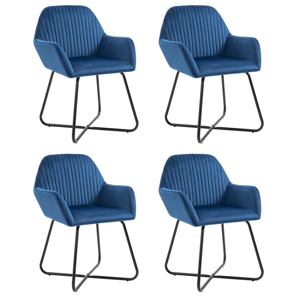 Dining Chairs 4 Pcs Velvet