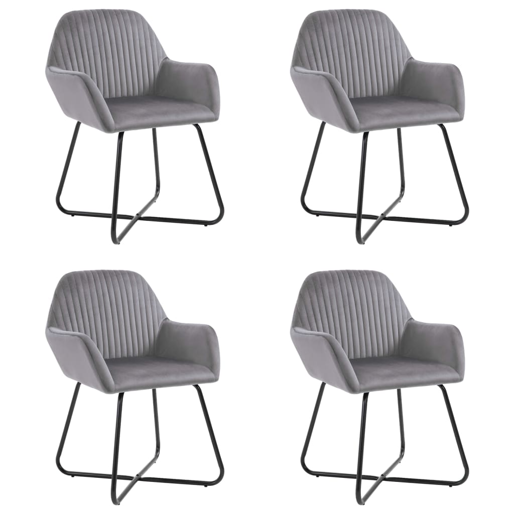 Dining Chairs 4 Pcs Velvet
