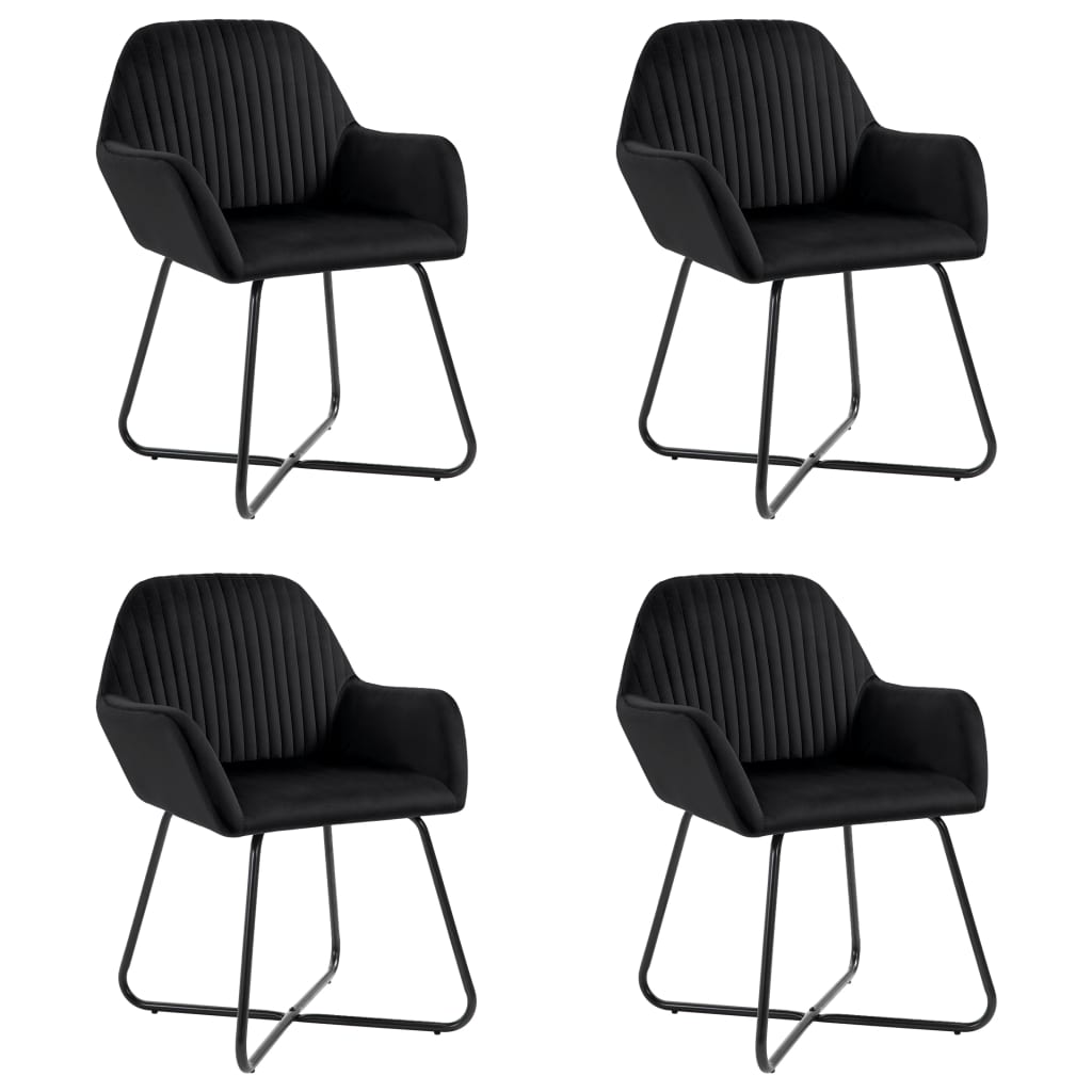 Dining Chairs 4 Pcs Velvet