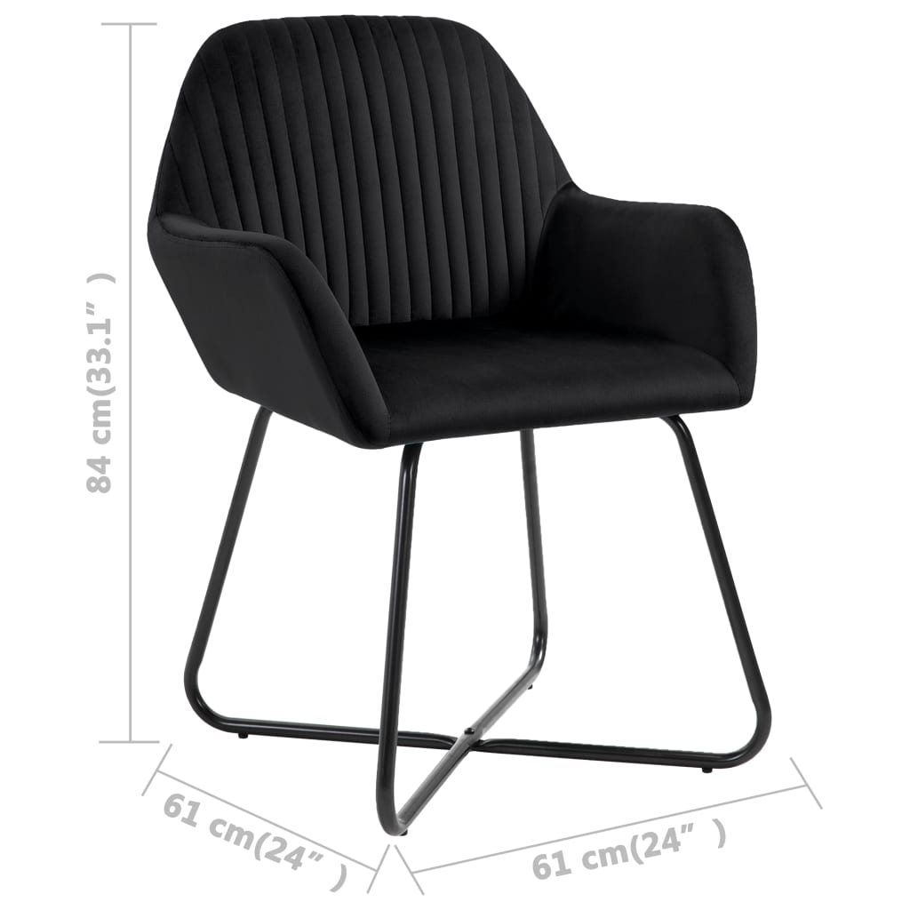 Dining Chairs 4 Pcs Velvet