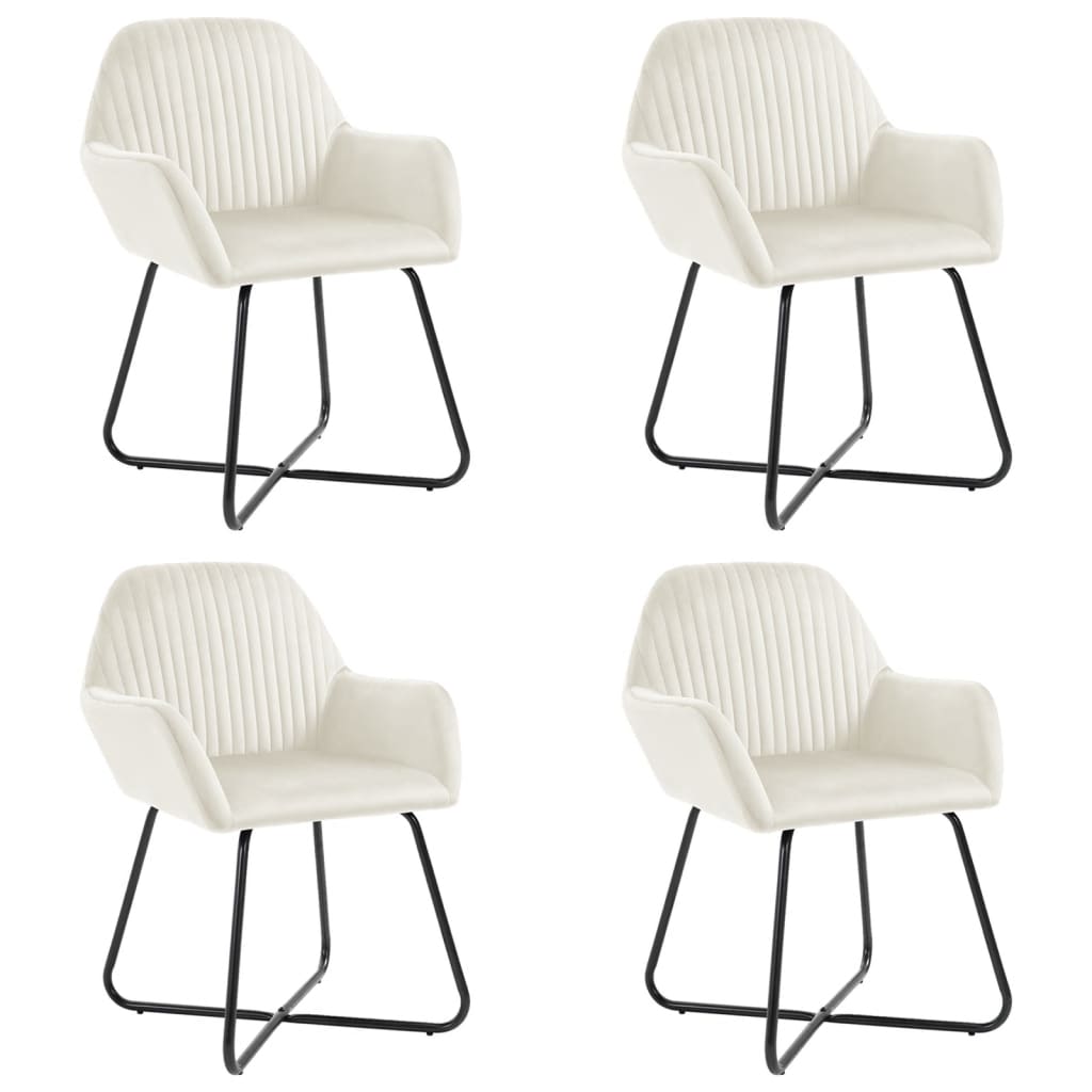 Dining Chairs 4 Pcs Velvet
