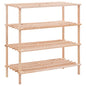 3-Tier Shoe Racks 2 Pcs Solid Fir Wood