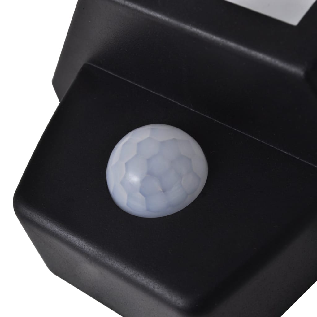 Solar Wall Lamps 2 Pcs With Motion Sensor Black