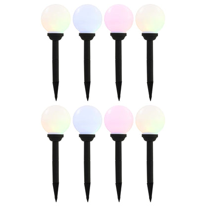 Outdoor Solar Lamps 4 Pcs Led Spherical 15 Cm Rgb