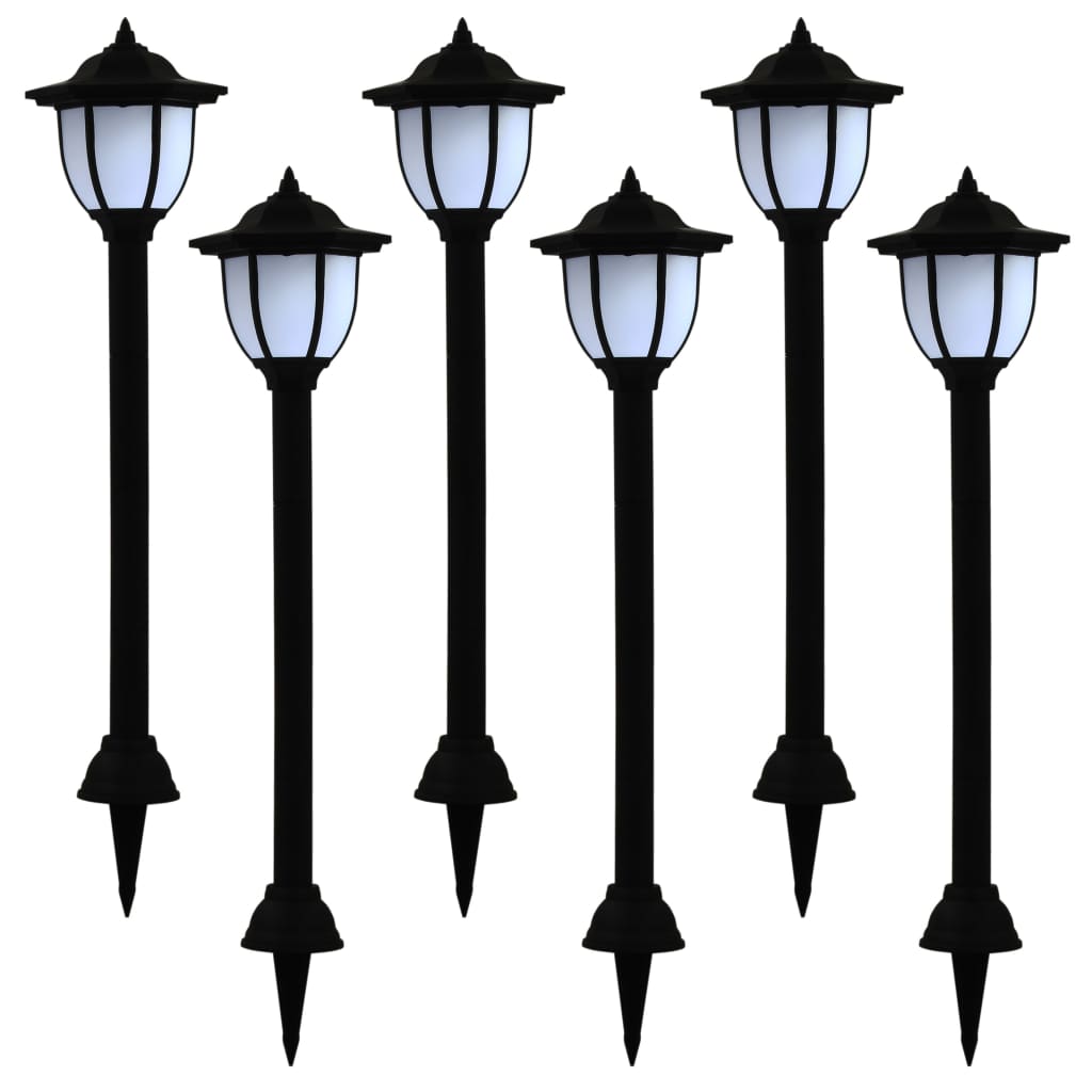 Outdoor Solar Lamps 3 Pcs Led Black