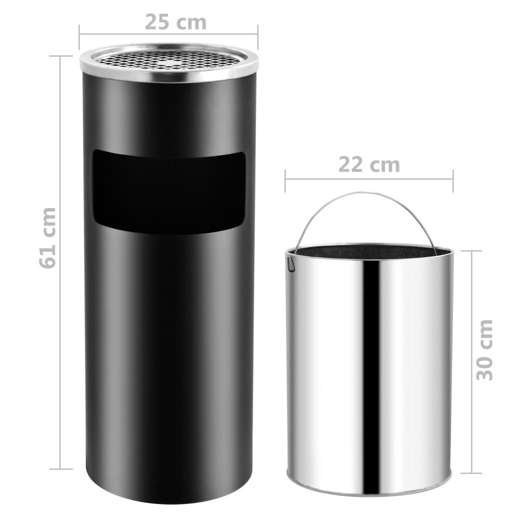 Ashtray Dustbin Hotel 30 L Steel