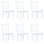 Dining Chairs 6 Pcs Solid Rubber Wood