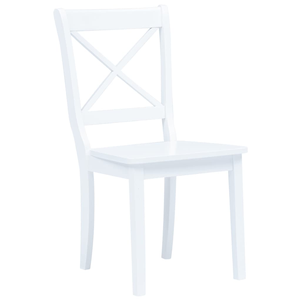 Dining Chairs 6 Pcs Solid Rubber Wood