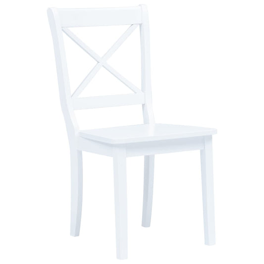 Dining Chairs 6 Pcs Solid Rubber Wood