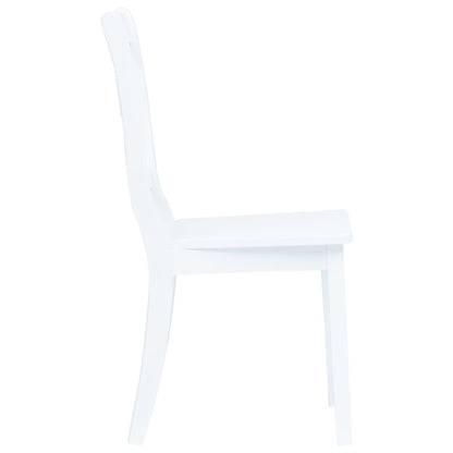 Dining Chairs 6 Pcs Solid Rubber Wood
