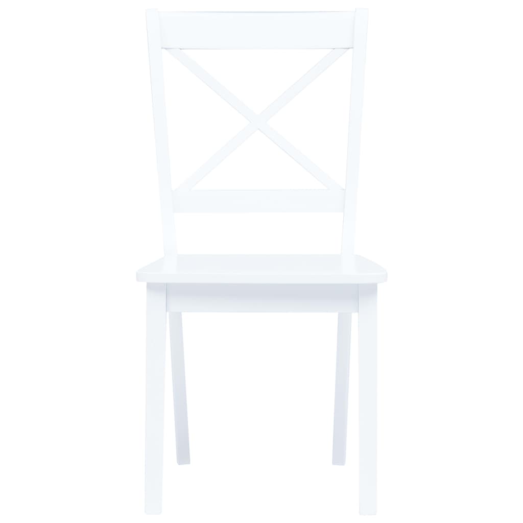 Dining Chairs 6 Pcs Solid Rubber Wood