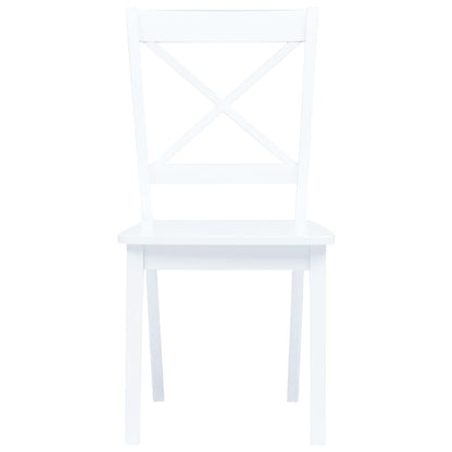 Dining Chairs 6 Pcs Solid Rubber Wood