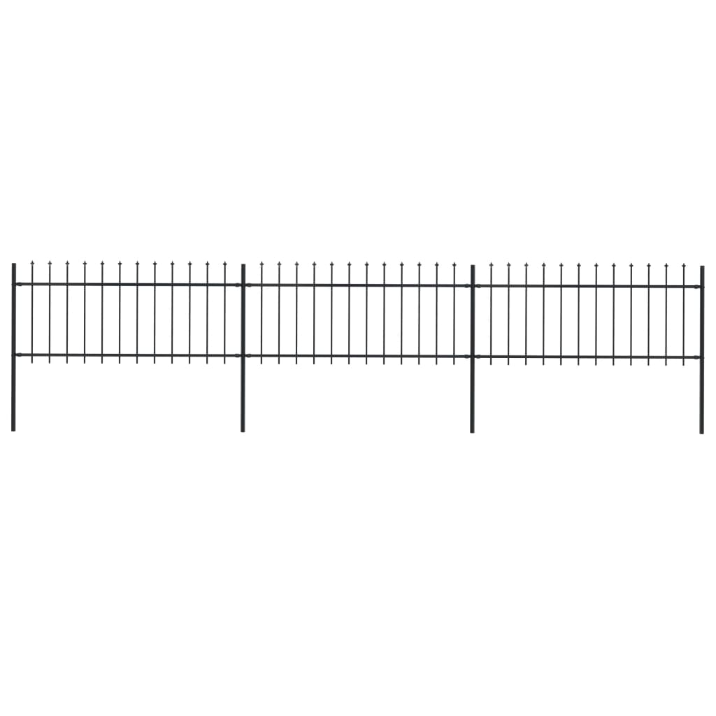 Garden Fence With Spear Top Steel 181X