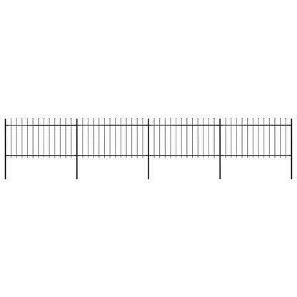 Garden Fence With Spear Top Steel 181X