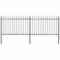 Garden Fence With Spear Top Steel 181X