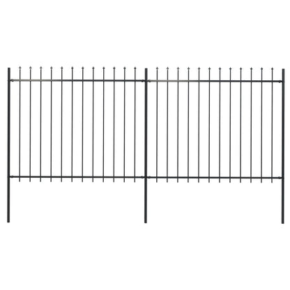 Garden Fence With Spear Top Steel 181X