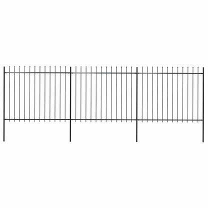 Garden Fence With Spear Top Steel 181X