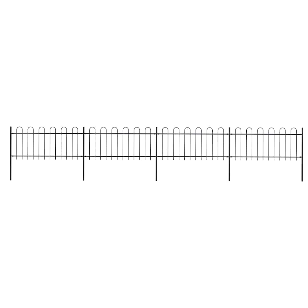 Garden Fence With Hoop Top Steel 181X
