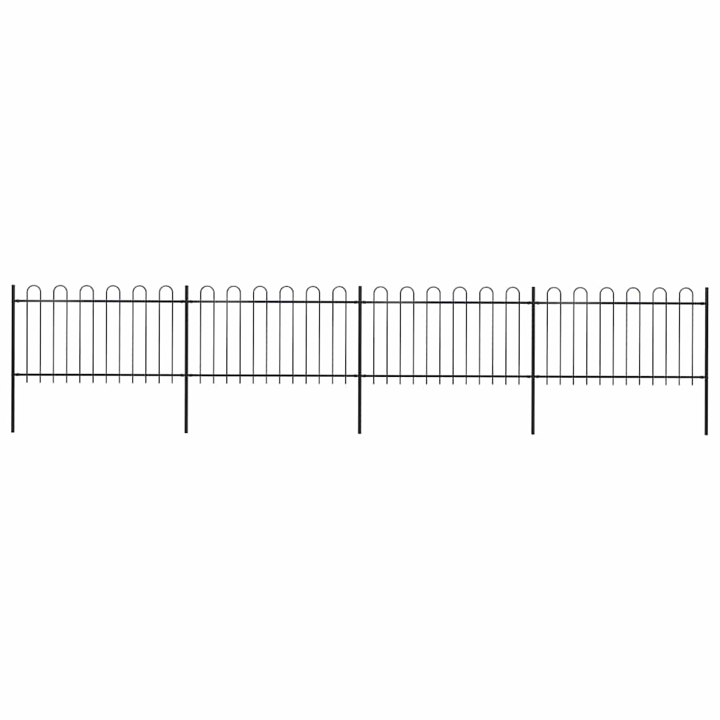 Garden Fence With Hoop Top Steel 181X