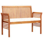 2-Seater Garden Bench With Cushion Solid Acacia Wood