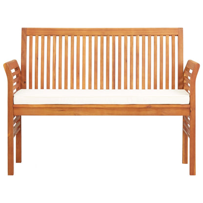 2-Seater Garden Bench With Cushion Solid Acacia Wood