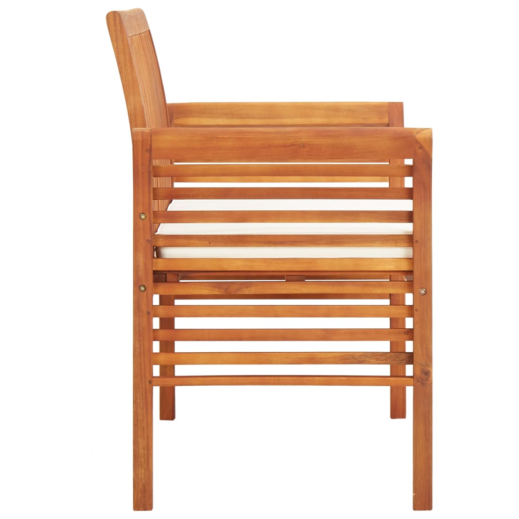 2-Seater Garden Bench With Cushion Solid Acacia Wood