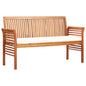 2-Seater Garden Bench With Cushion Solid Acacia Wood