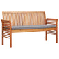 2-Seater Garden Bench With Cushion Solid Acacia Wood