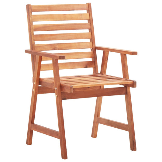Outdoor Dining Chairs 2 Pcs Solid Acacia Wood