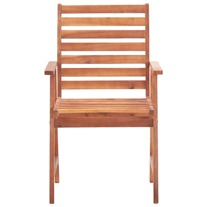 Outdoor Dining Chairs 2 Pcs Solid Acacia Wood