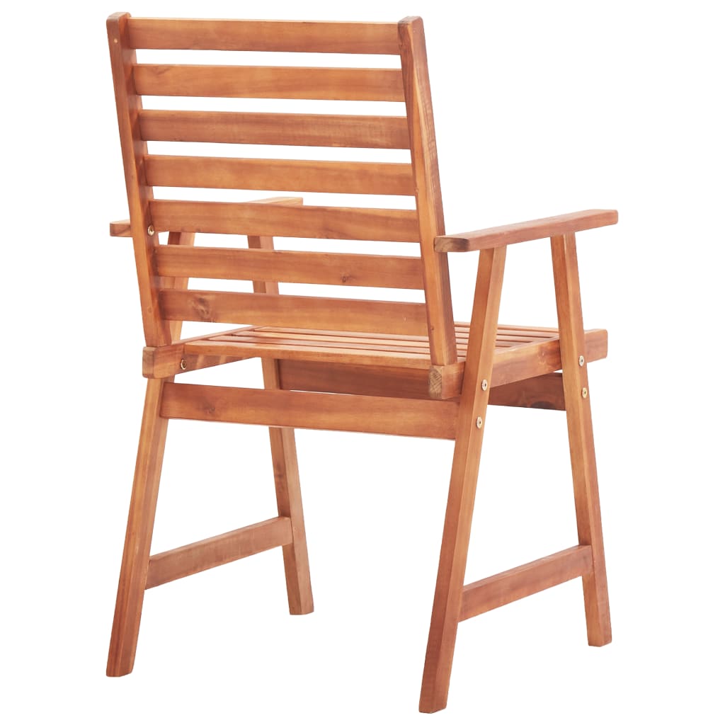 Outdoor Dining Chairs 2 Pcs Solid Acacia Wood