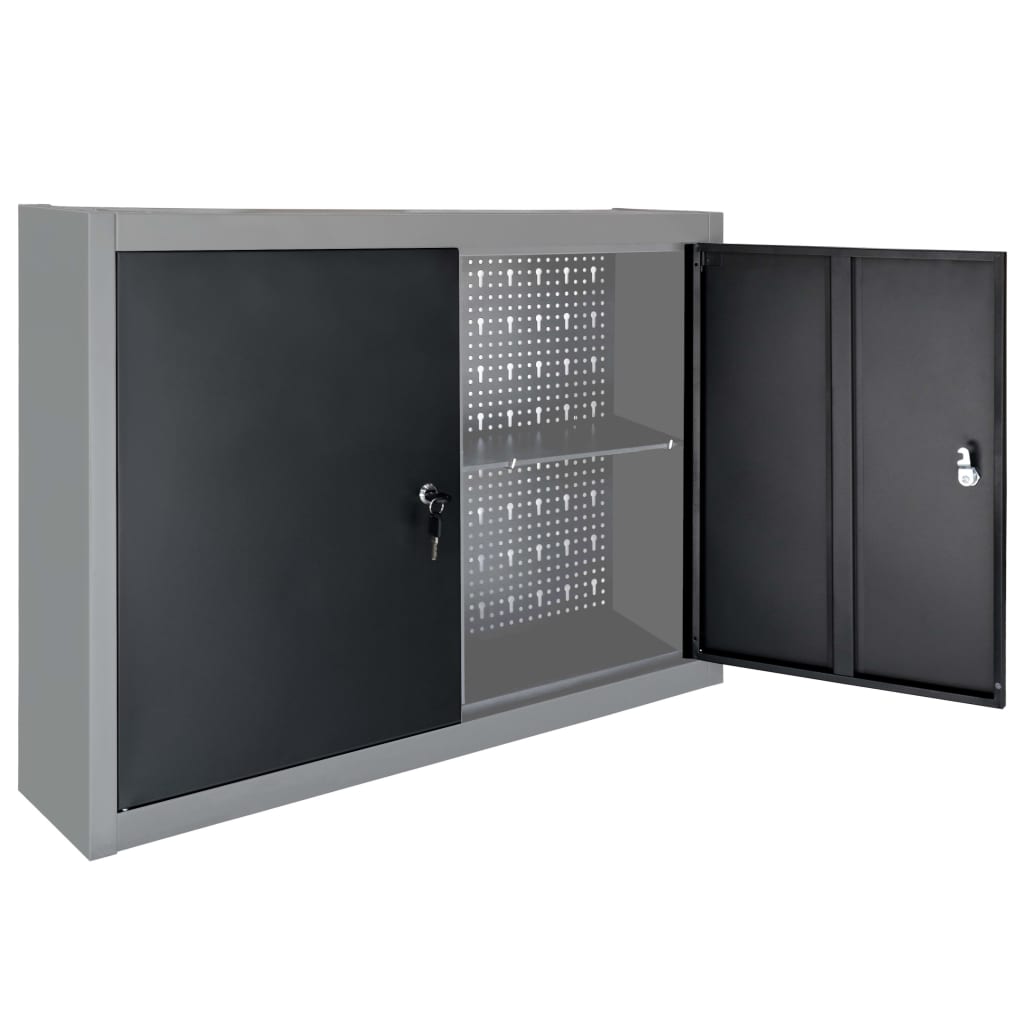Wall Mounted Tool Cabinet Industrial Style Metal