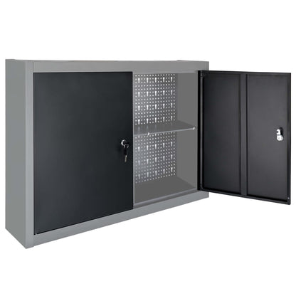 Wall Mounted Tool Cabinet Industrial Style Metal