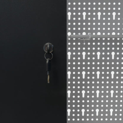 Wall Mounted Tool Cabinet Industrial Style Metal