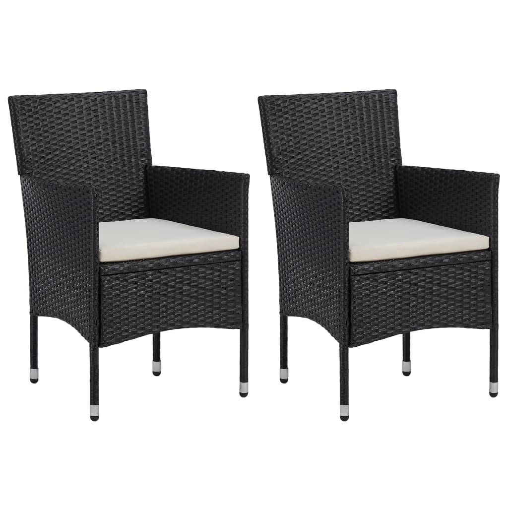 Garden Dining Chairs 2 Pcs Poly Rattan