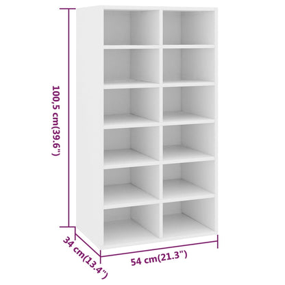 Shoe Rack 54X34X100.5 Cm Engineered Wood