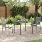 Stackable Outdoor Chairs 4 Pcs Poly Rattan
