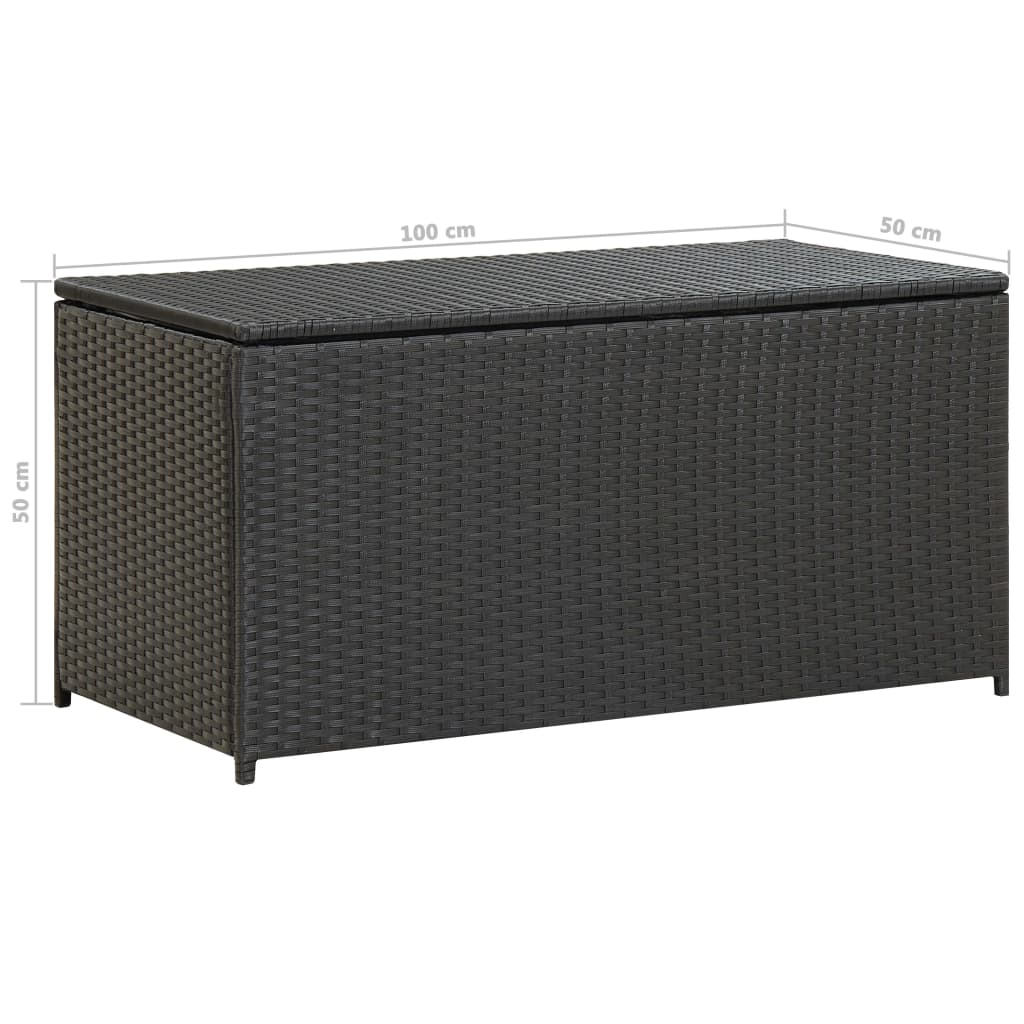 Garden Storage Box Poly Rattan