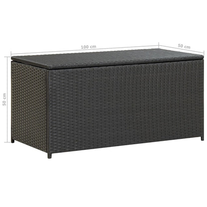 Garden Storage Box Poly Rattan