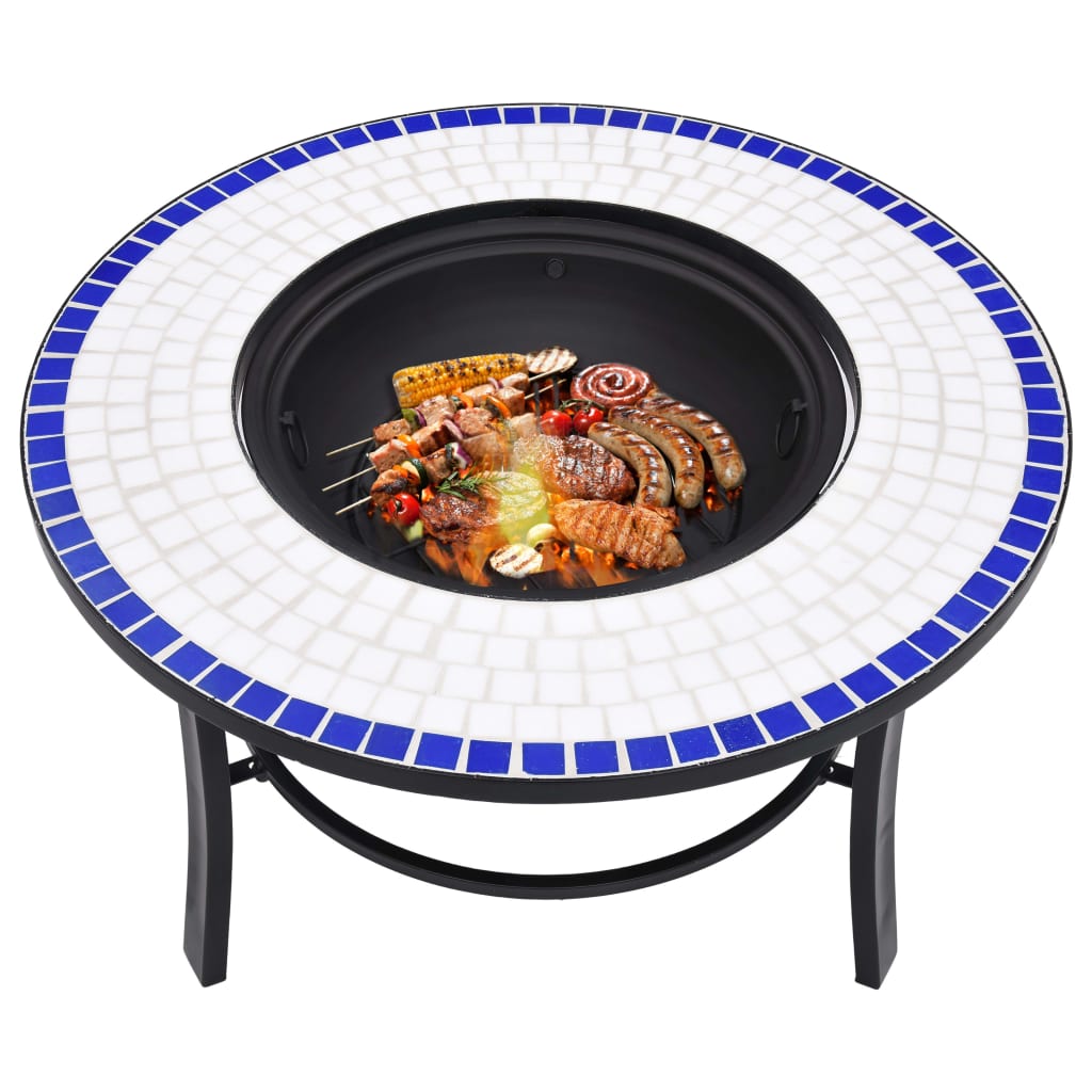 Mosaic Fire Pit 68Cm Ceramic