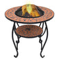 Mosaic Fire Pit Table And White 68 Cm Ceramic