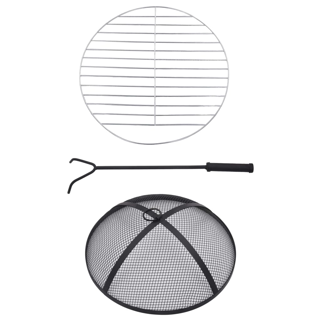 Mosaic Fire Pit Table And White 68 Cm Ceramic