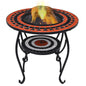Mosaic Fire Pit Table And White 68 Cm Ceramic