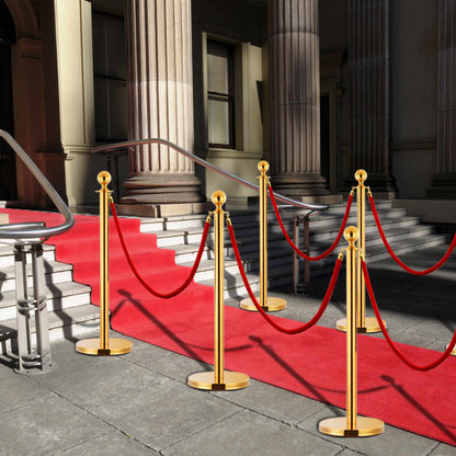 3 Piece Vip Queue Barrier Set Stainless Steel