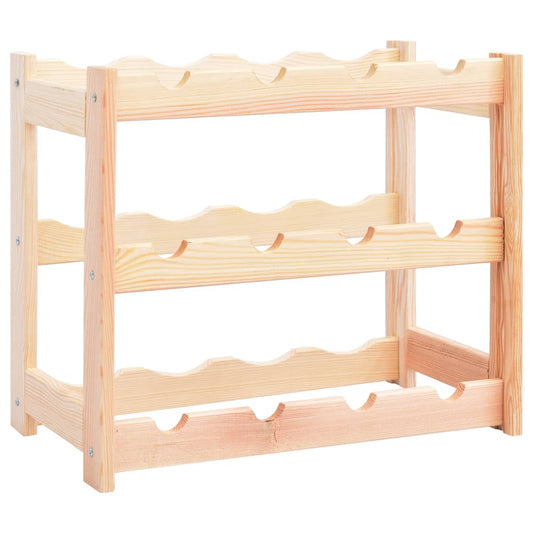 Wine Rack For 12 Bottles Solid Wood Pine