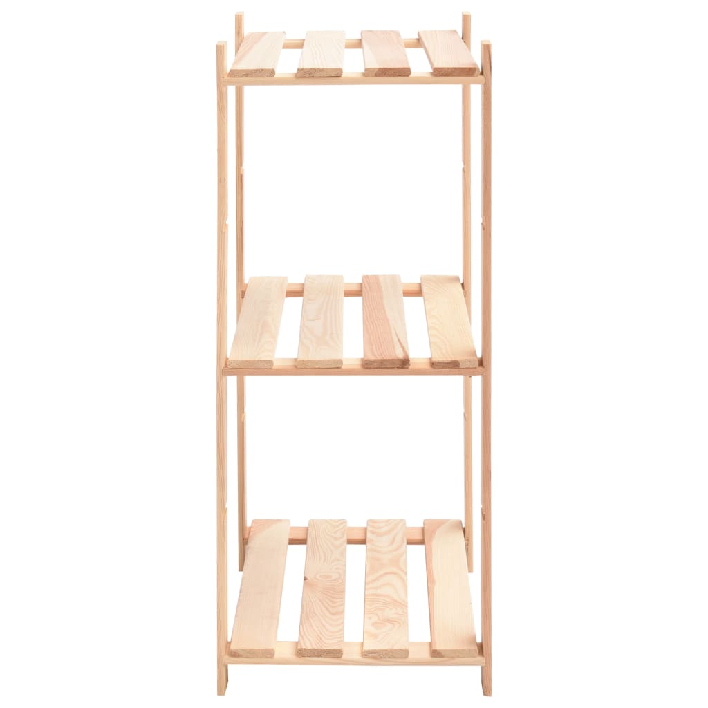 3-Tier Storage Rack 60X38X90 Cm Solid Wood Pine 150 Kg