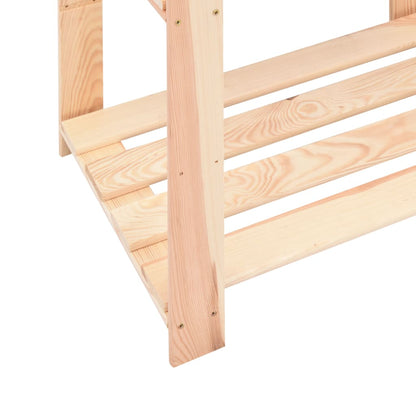 3-Tier Storage Rack 60X38X90 Cm Solid Wood Pine 150 Kg
