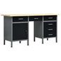 Workbench Black 160X60X85 Cm Steel