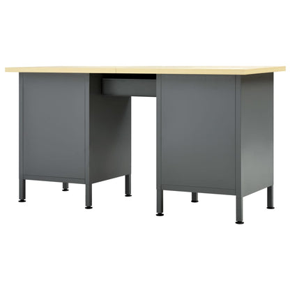 Workbench Black 160X60X85 Cm Steel